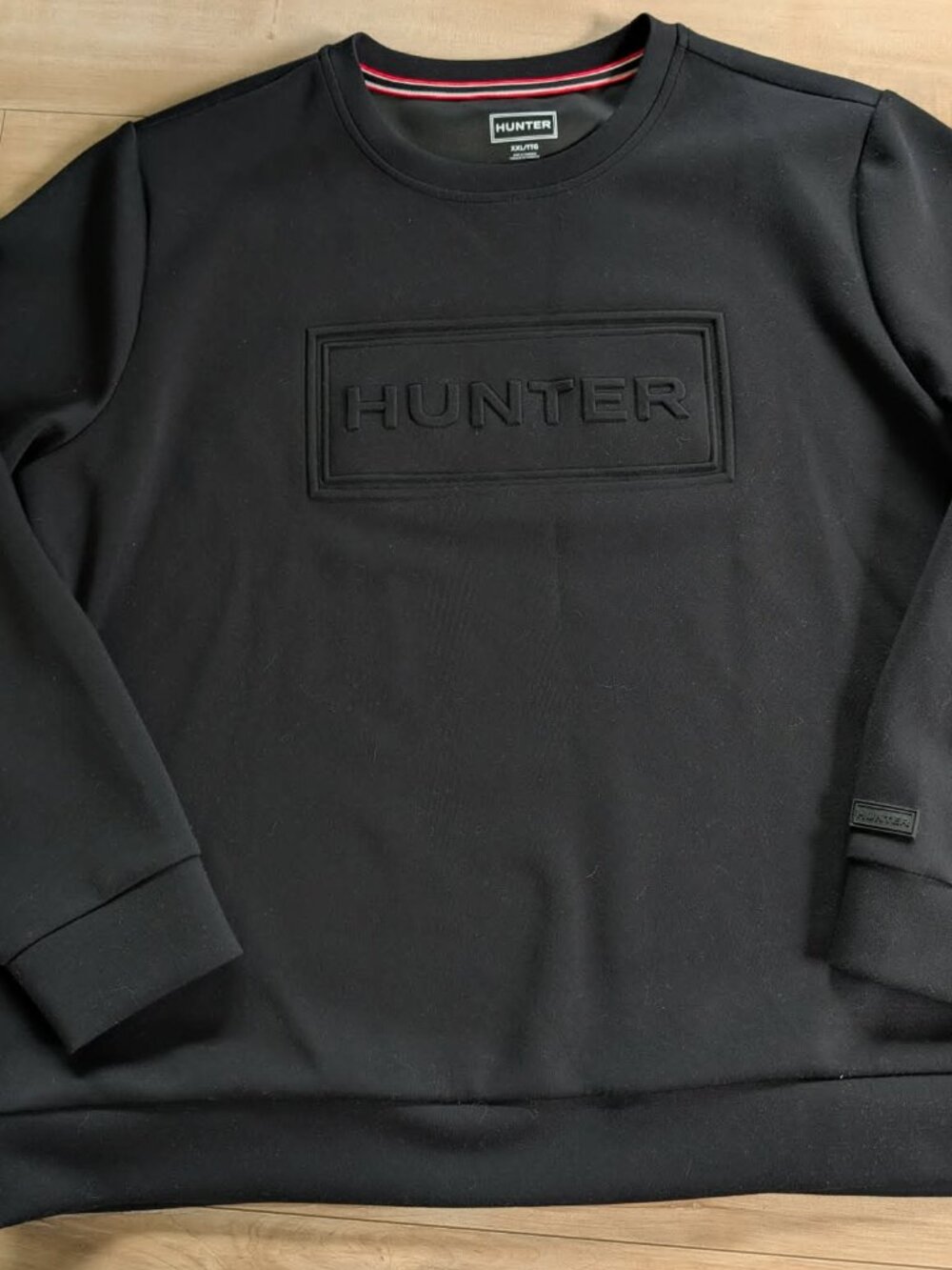 Hunter Original Black Neoprene Logo Sweatshirt Pullover XL/TTG